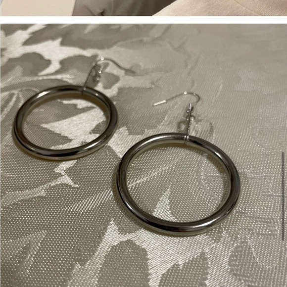 Silver Hoop Earrings - Picture 12 of 15